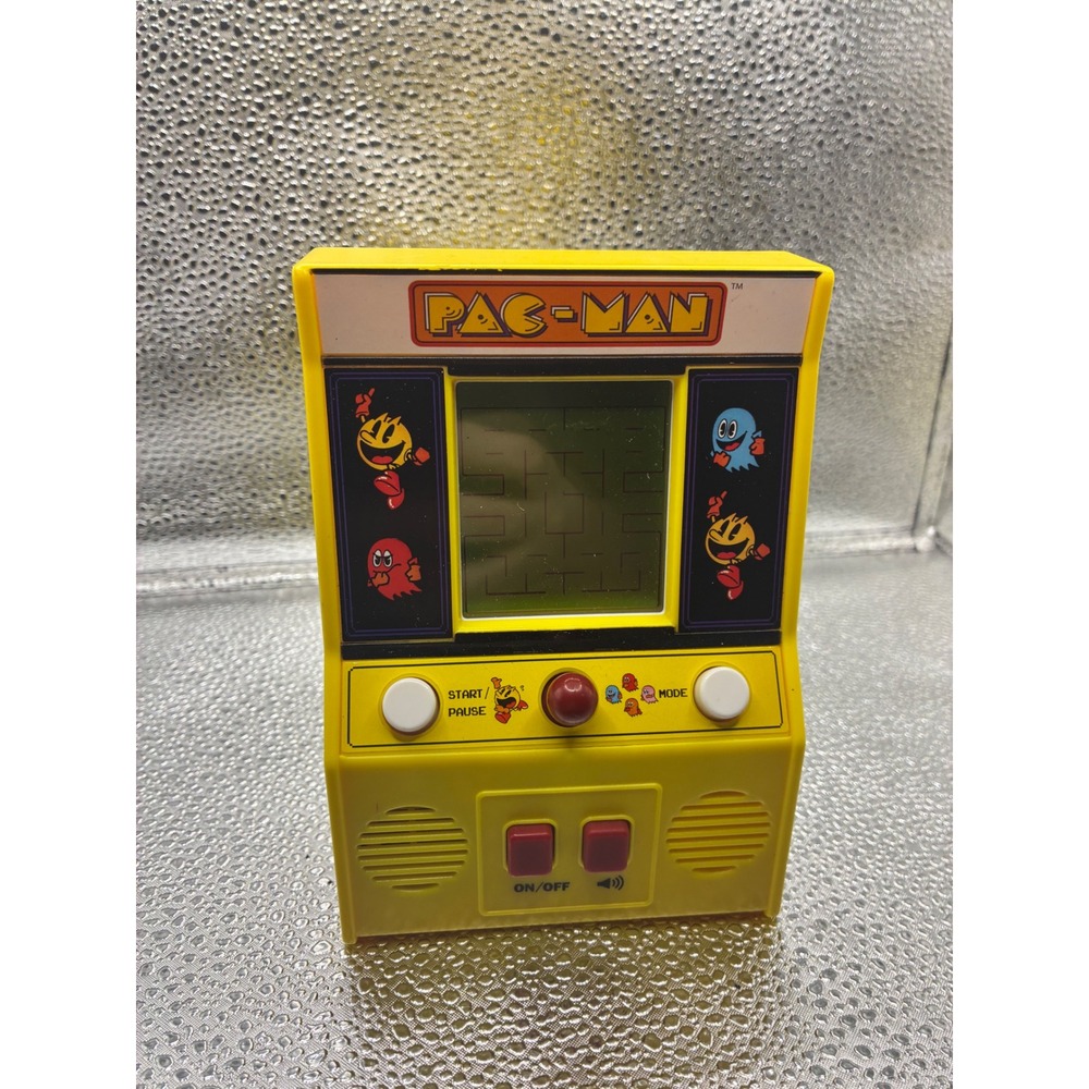 Basic Fun Pac-Man Mini Arcade Game Handheld Electronic Retro Game 09521 Yellow